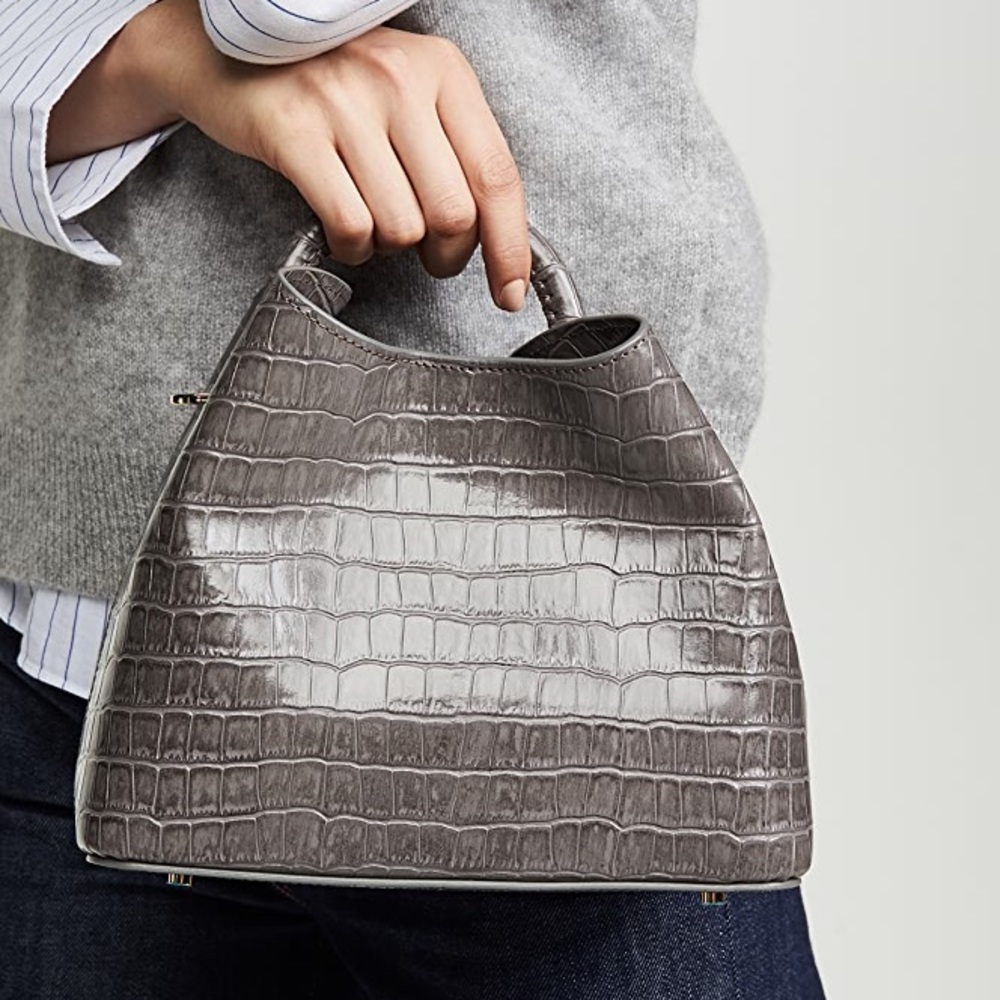 Elleme baozi grey croc bag - like new